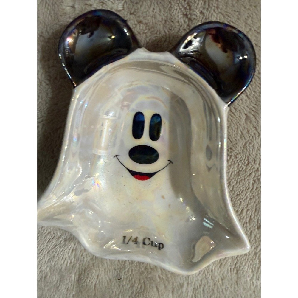 Disney Mickey Minnie Mouse Ghost Iridescent Measuring Cup Set 4pc Halloween